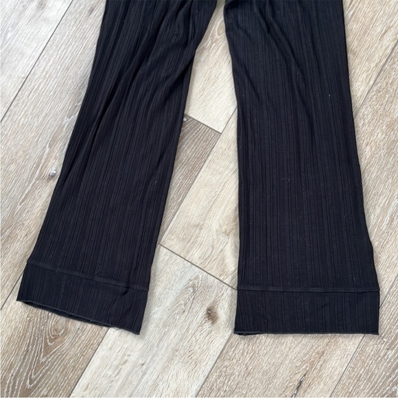 LNA Noma Drawstring Black Pants With Grommet and Ribbed Detail - Picture 10 of 12